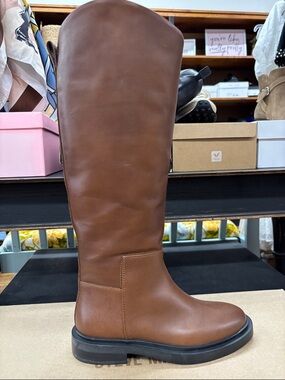 Steve Madden Tall Over-the-Knee Smooth Brown Leather Boots